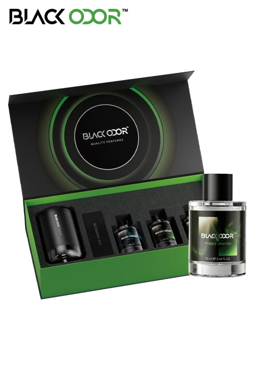 BLACK ODOR BO-05B Car Aromatherapy Diffuser Gift Set