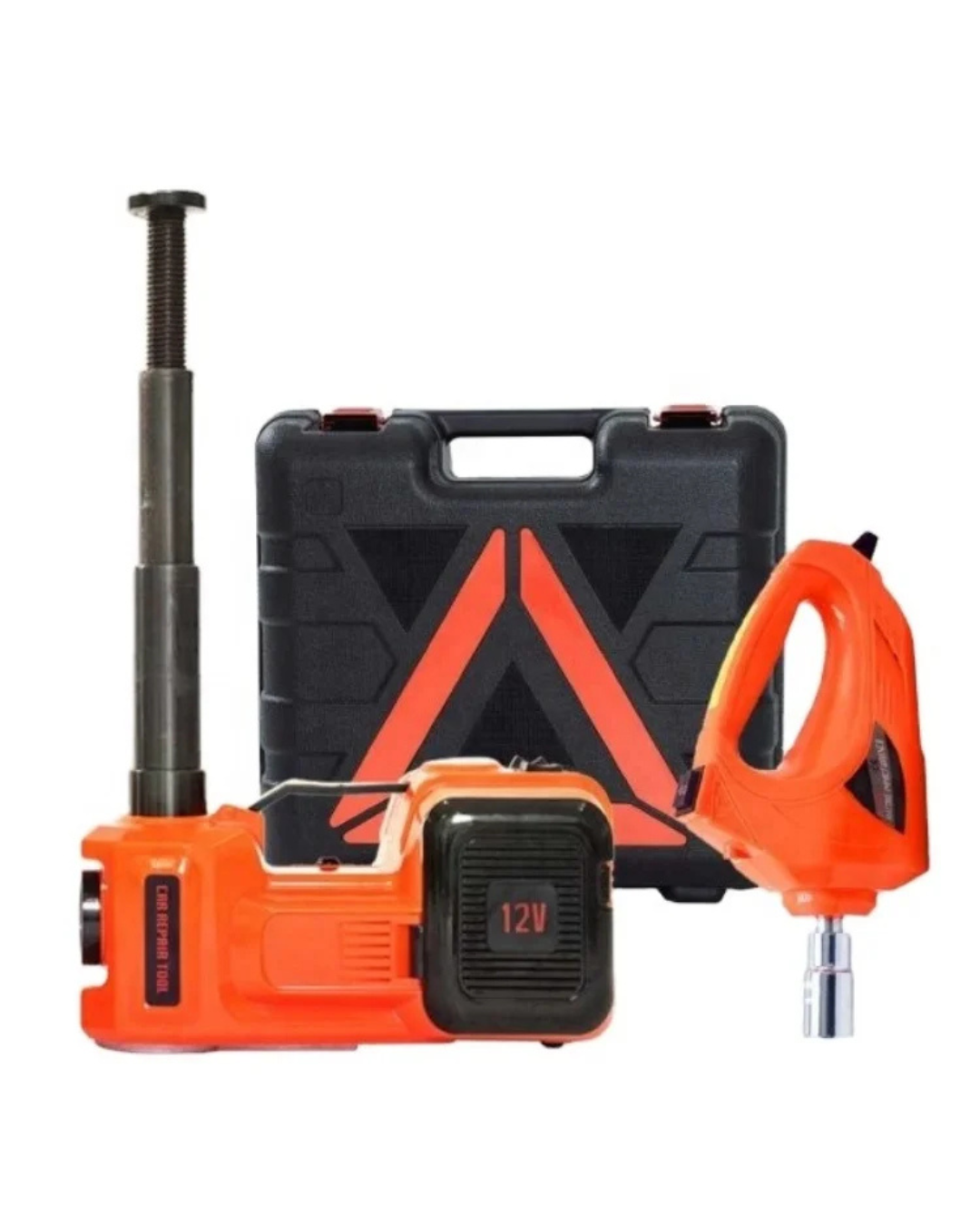 3-in-1 Car Emergency Kit | 5-Ton  Electric Hydraulic Jack + Tire Inflator + Impact  Wrench