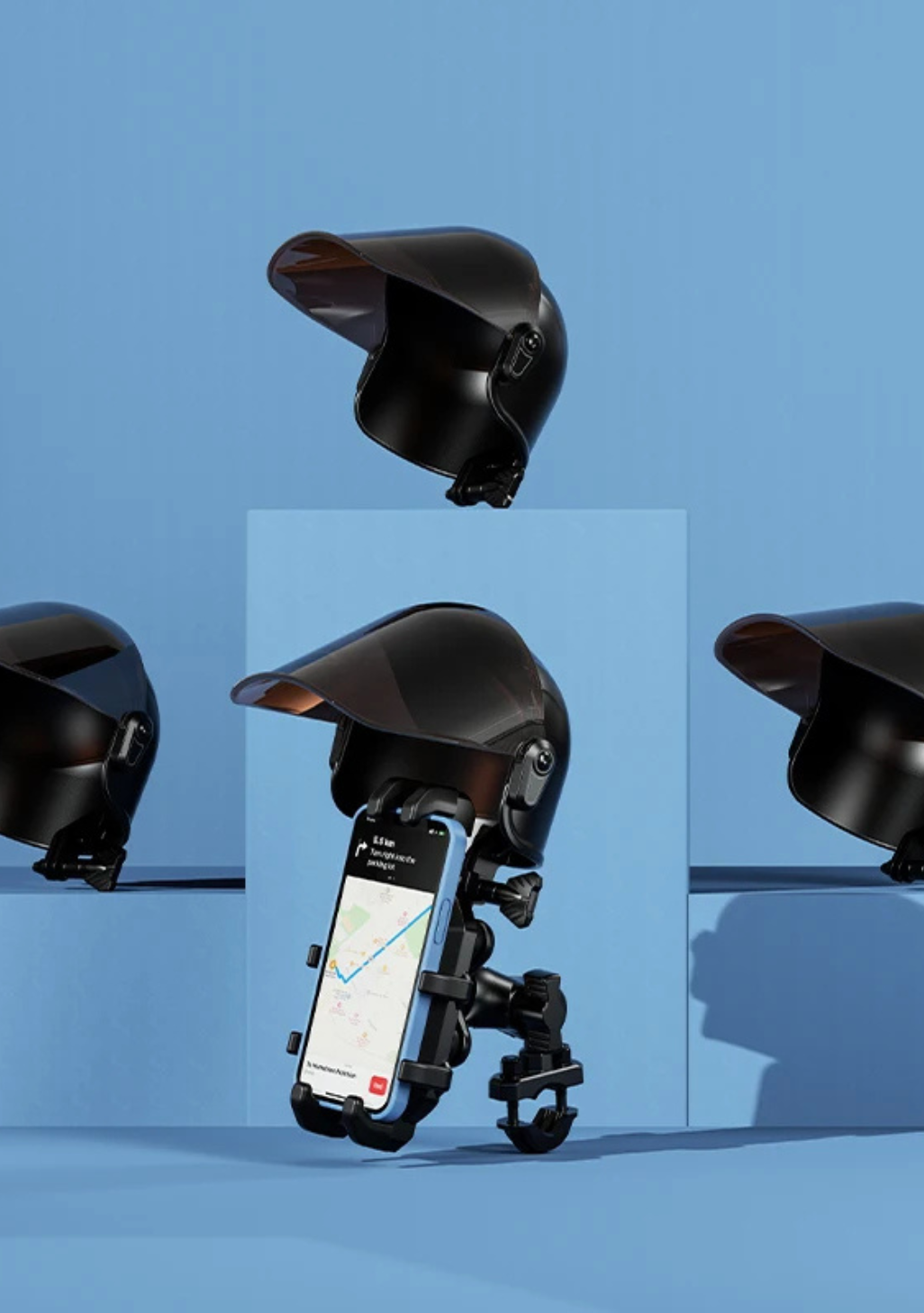 Motorcycle Phone Mount with Sun Visor  Helmet Shield | GPS Navigation